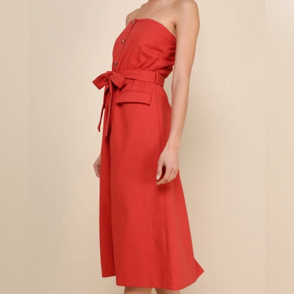 Lulus Red Strapless Dress